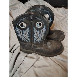 Ariat Ladies Fatbaby Cowgirl Steel Toe Black Work Boot 10012812 Womans size 6.5